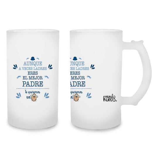 Jarra de cerveza | AUNQUE A VECES LADRES ERES EL MEJOR PADRE | Regalo original