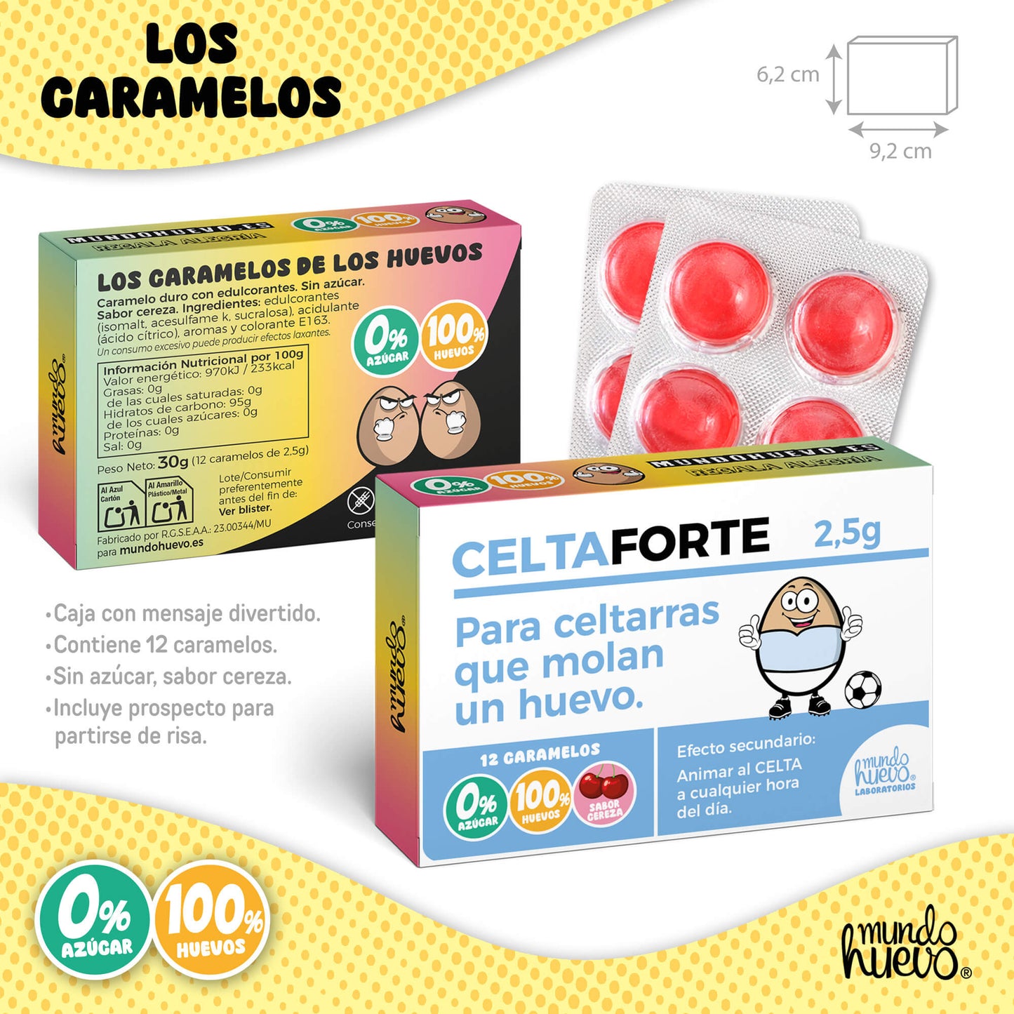 Taza Ser del Celta mola un huevo + Caramelos divertidos + Pulsera sorpresa