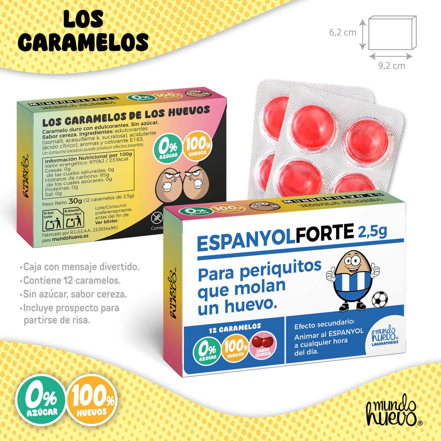 Taza Ser del Espanyol mola un huevo + Caramelos divertidos + Pulsera sorpresa