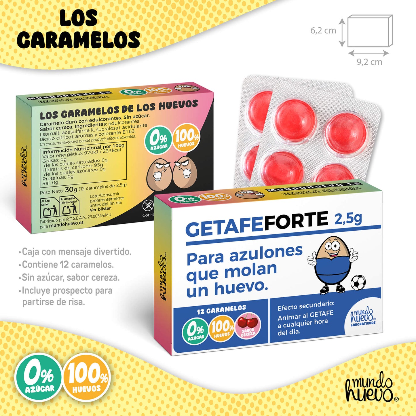 Taza Ser del Getafe mola un huevo + Caramelos divertidos + Pulsera sorpresa