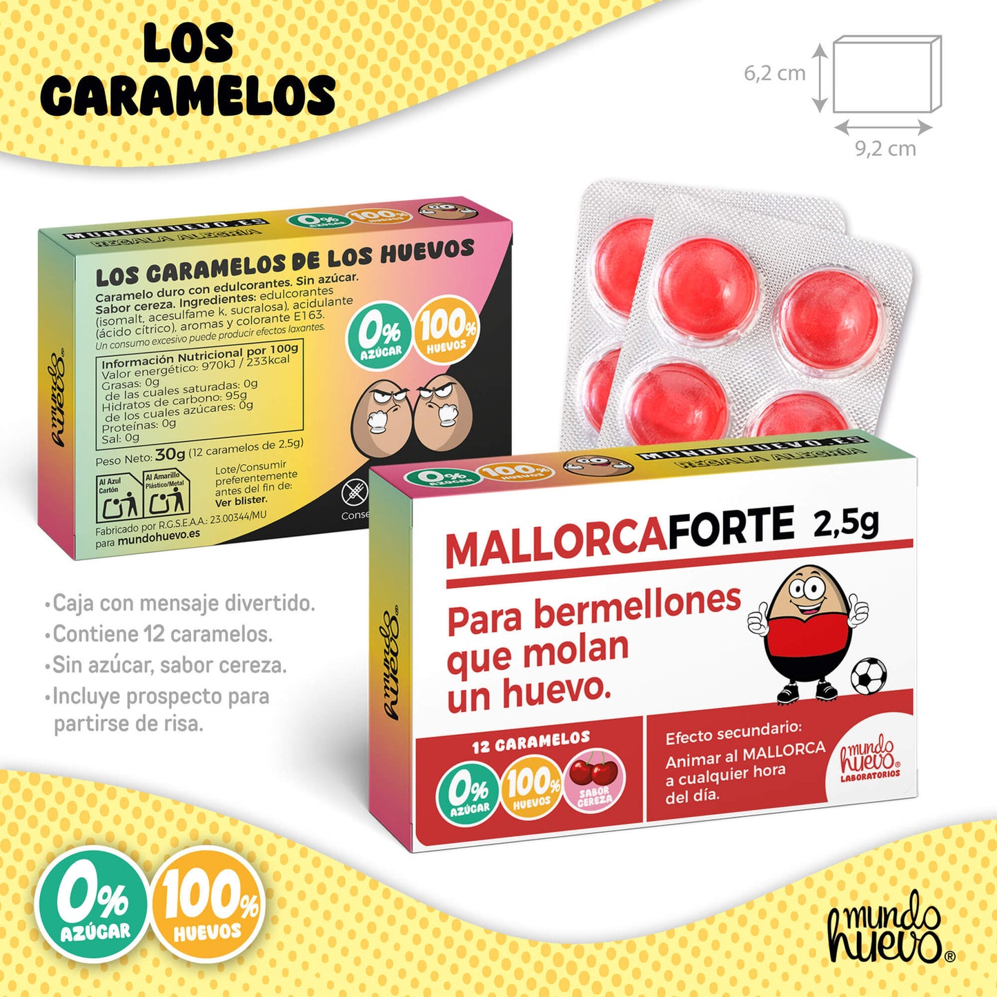 Taza Ser del Mallorca mola un huevo + Caramelos divertidos + Pulsera sorpresa