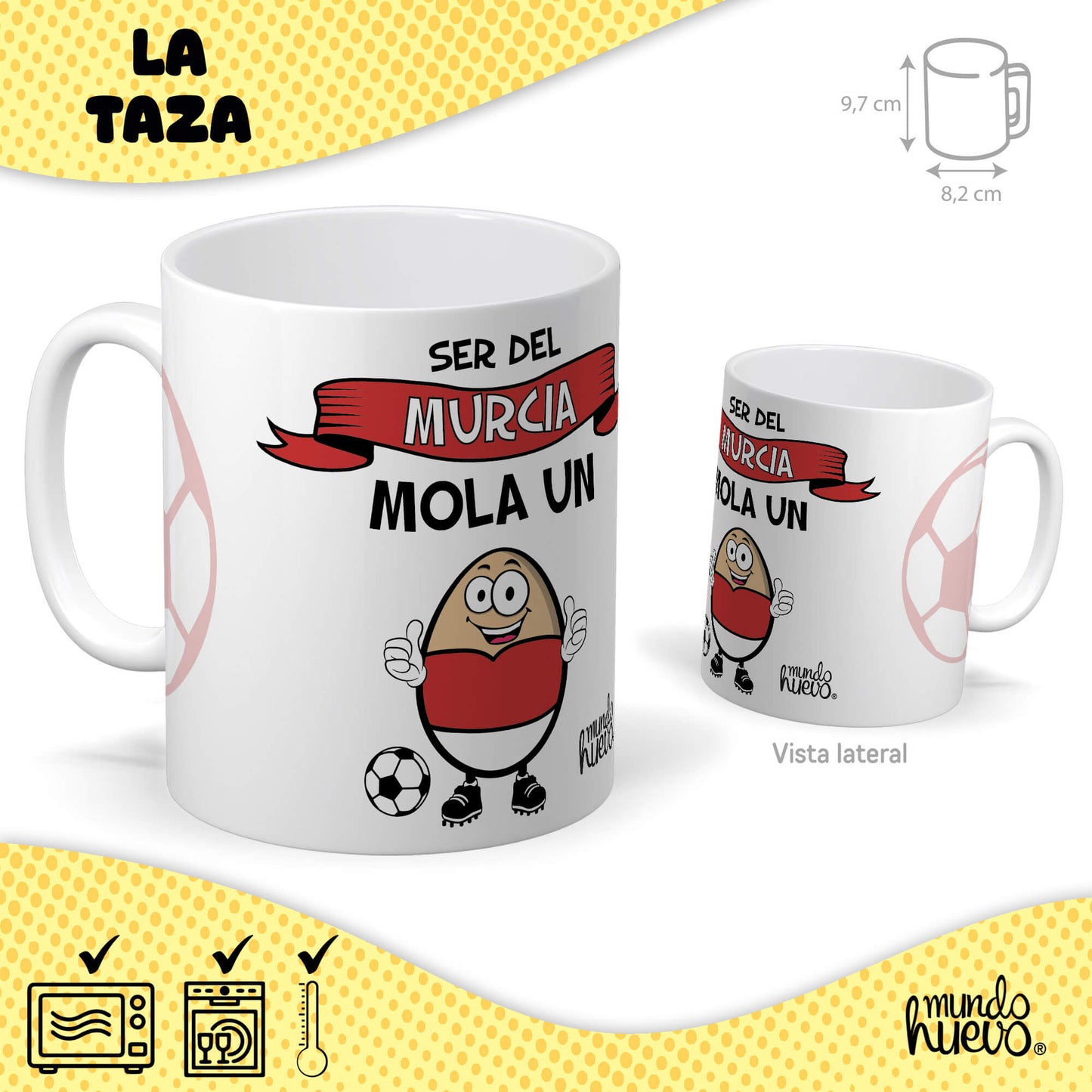 Taza Ser del Murcia mola un huevo + Caramelos divertidos + Pulsera sorpresa
