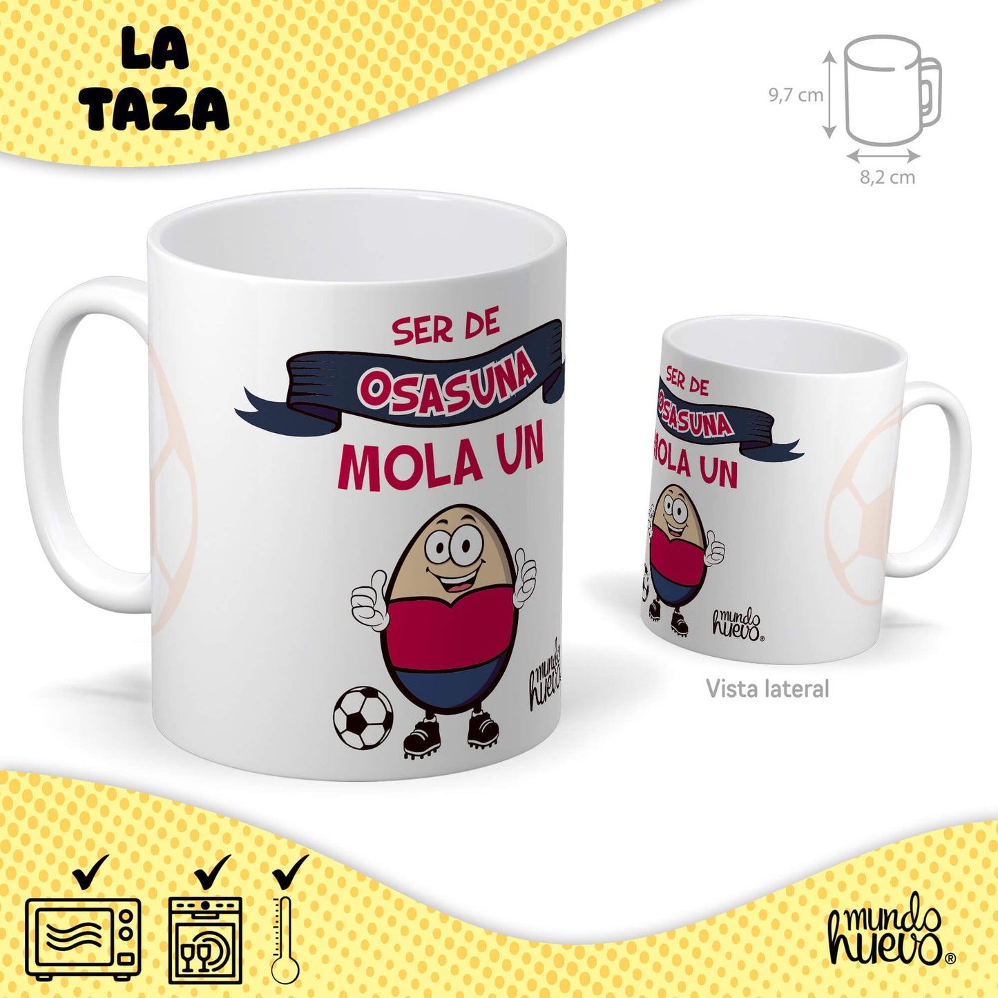 Taza Ser del Osasuna mola un huevo + Caramelos divertidos + Pulsera sorpresa