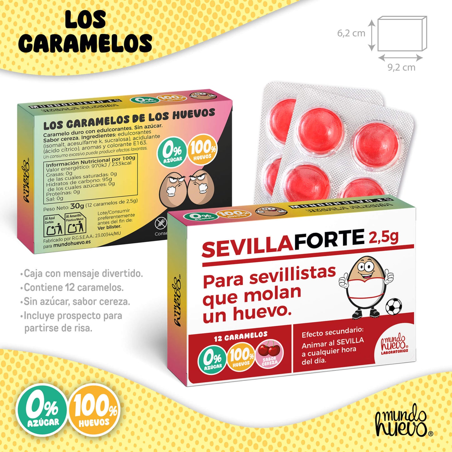 Taza Ser del Sevilla mola un huevo + Caramelos divertidos + Pulsera sorpresa