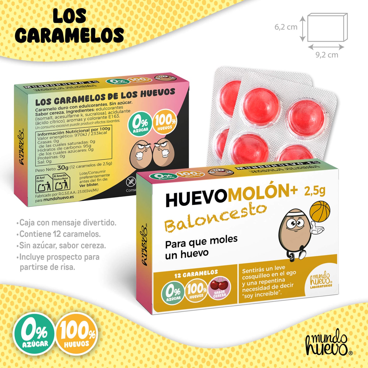 Taza El baloncesto me mola un huevo + Caramelos divertidos + Pulsera sorpresa