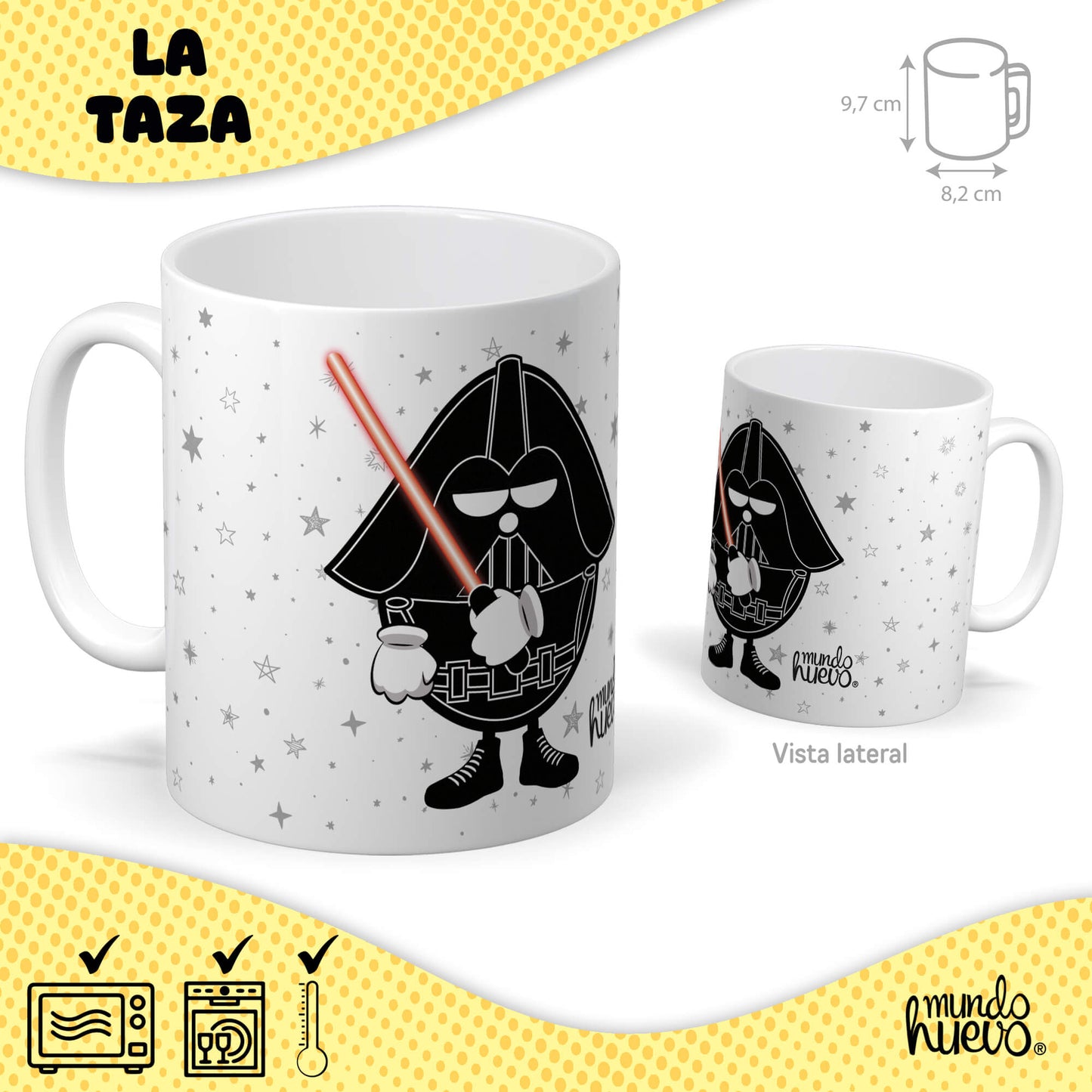 Taza Darth vader guerra de las galaxias + Caramelos divertidos + Pulsera sorpresa