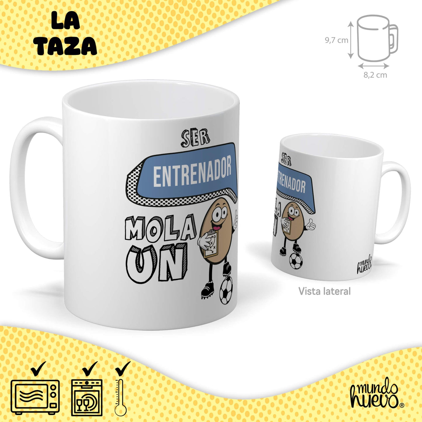 Taza Ser Entrenador mola un huevo + Caramelos divertidos + Pulsera sorpresa