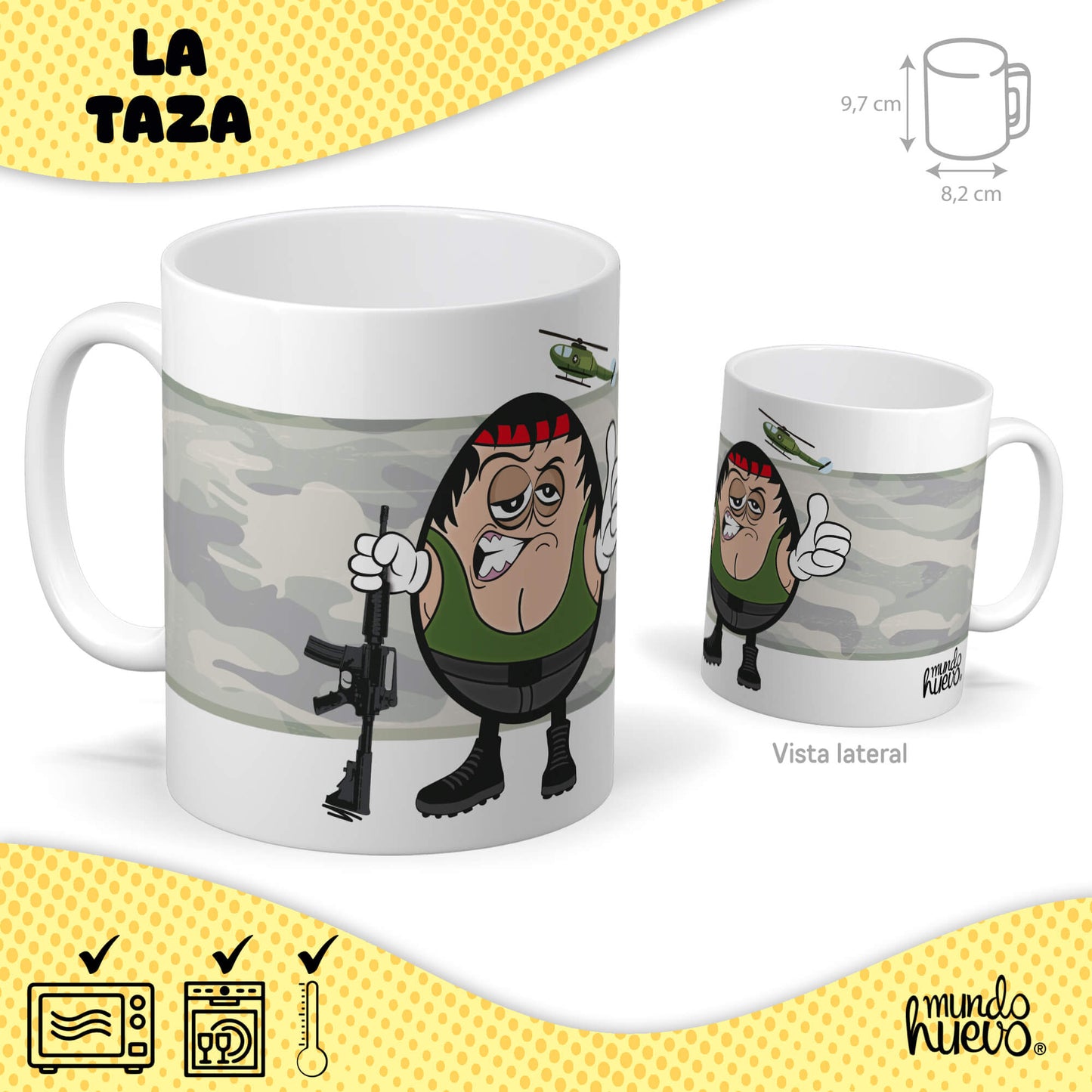 Taza Rambo + Caramelos divertidos + Pulsera sorpresa