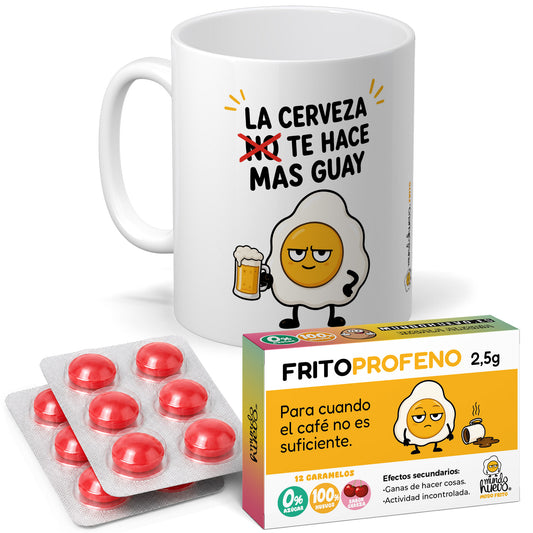Taza La cerveza te hace mas guay + Caramelos divertidos