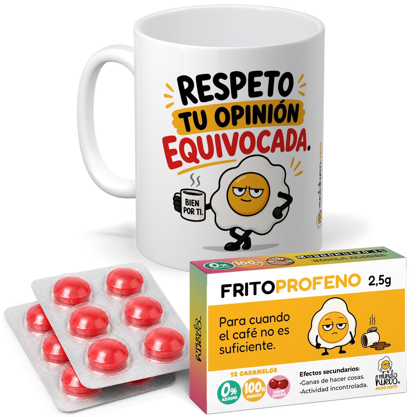 Taza Respeto tu opinión equivocada + Caramelos divertidos
