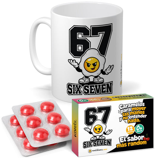 Taza Six seven + Caramelos divertidos