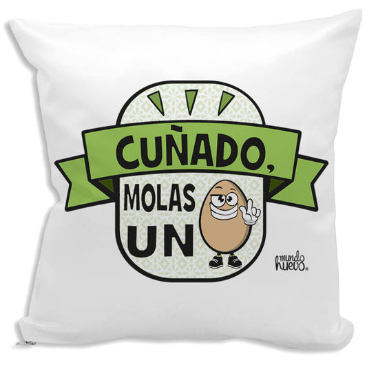 Cojín divertido Cuñado molas un huevo