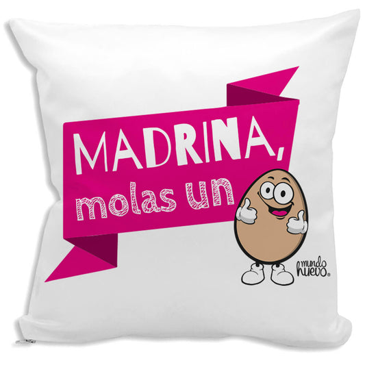 Cojín divertido Madrina molas un huevo