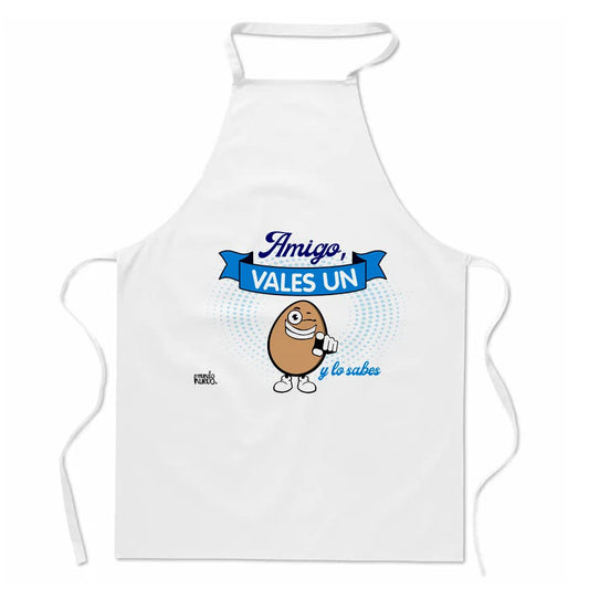 Delantal | AMIGO VALES UN HUEVO | Regalo divertido.