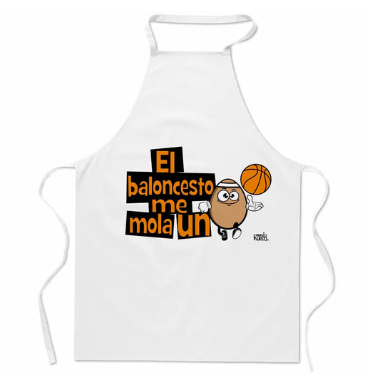 Delantal | EL BALONCESTO ME MOLA UN HUEVO | Regalo divertido.
