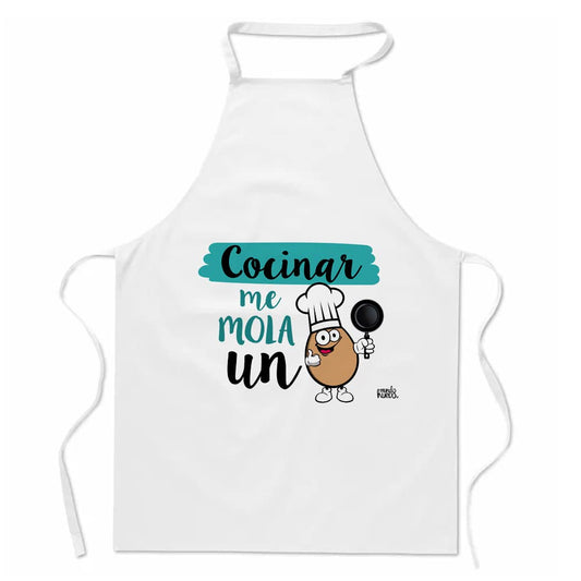 Delantal | COCINAR ME MOLA UN HUEVO | Regalo divertido.