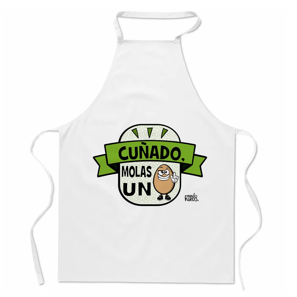 Delantal | CUÑADO MOLAS UN HUEVO | Regalo divertido.