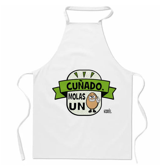Delantal | CUÑADO MOLAS UN HUEVO | Regalo divertido.