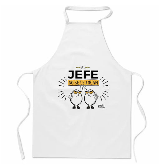 Delantal | AL JEFE NO SE LE TOCAN LOS HUEVOS | Regalo divertido.