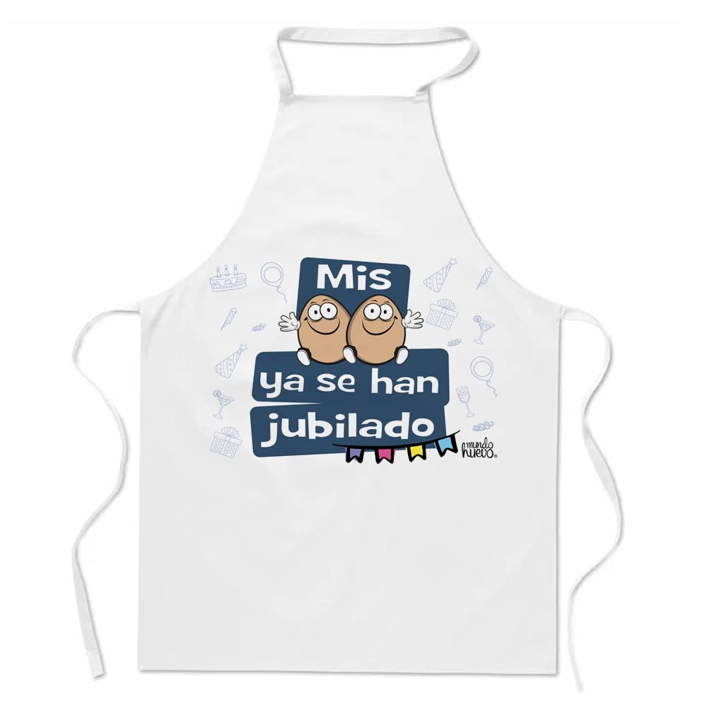 Delantal | MIS HUEVOS YA SE HAN JUBILADO | Regalo divertido.