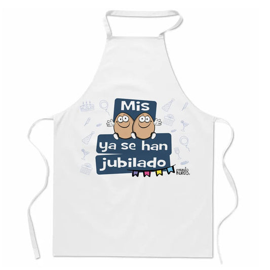 Delantal | MIS HUEVOS YA SE HAN JUBILADO | Regalo divertido.