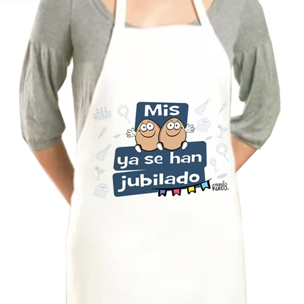 Delantal | MIS HUEVOS YA SE HAN JUBILADO | Regalo divertido.