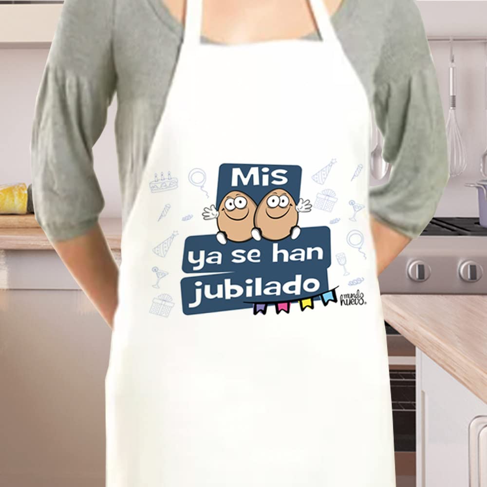 Delantal | MIS HUEVOS YA SE HAN JUBILADO | Regalo divertido.