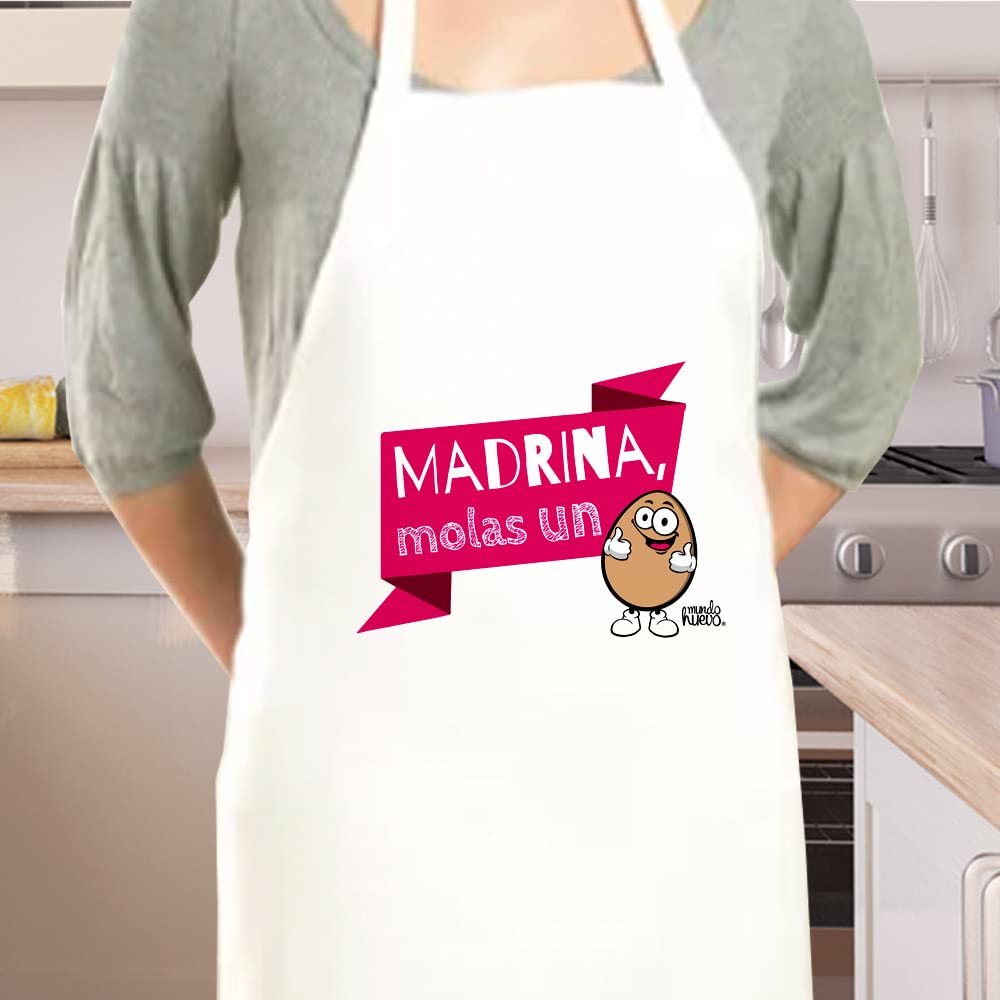 Delantal | MADRINA MOLAS UN HUEVO | Regalo divertido.