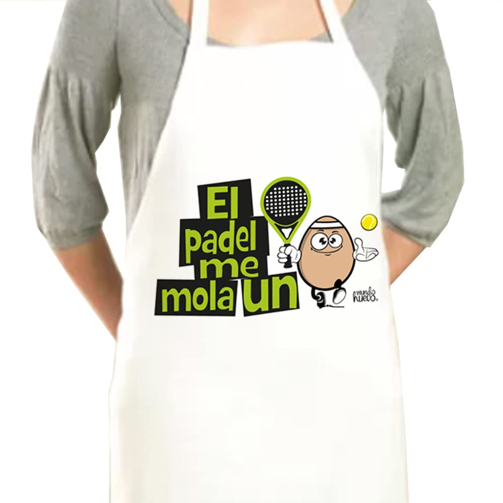 Delantal | EL PADEL ME MOLA UN HUEVO | Regalo divertido.