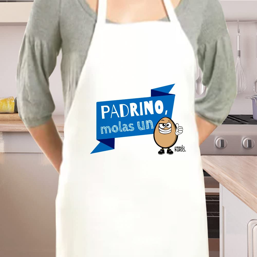 Delantal | PADRINO MOLAS UN HUEVO | Regalo divertido.