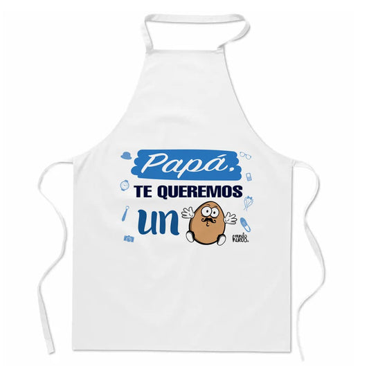 Delantal | PAPÁ TE QUEREMOS UN HUEVO | Regalo divertido.