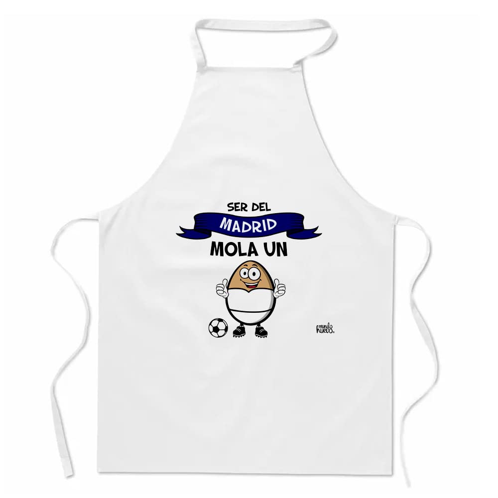 Delantal | SER DEL MADRID MOLA UN UEVO | Regalo divertido.