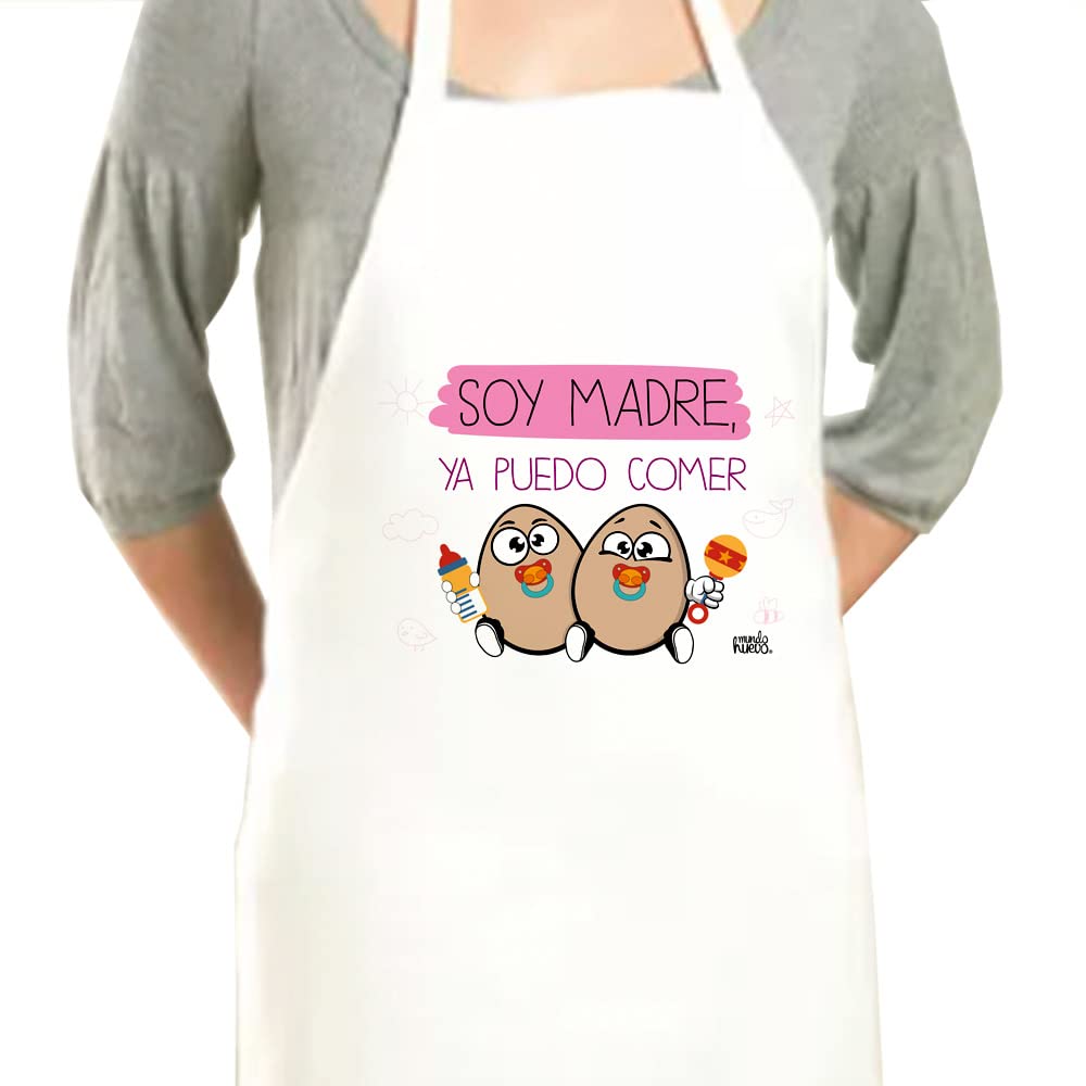 Delantal | SOY MADRE YA PUEDO COMER HUEVOS | Regalo divertido.