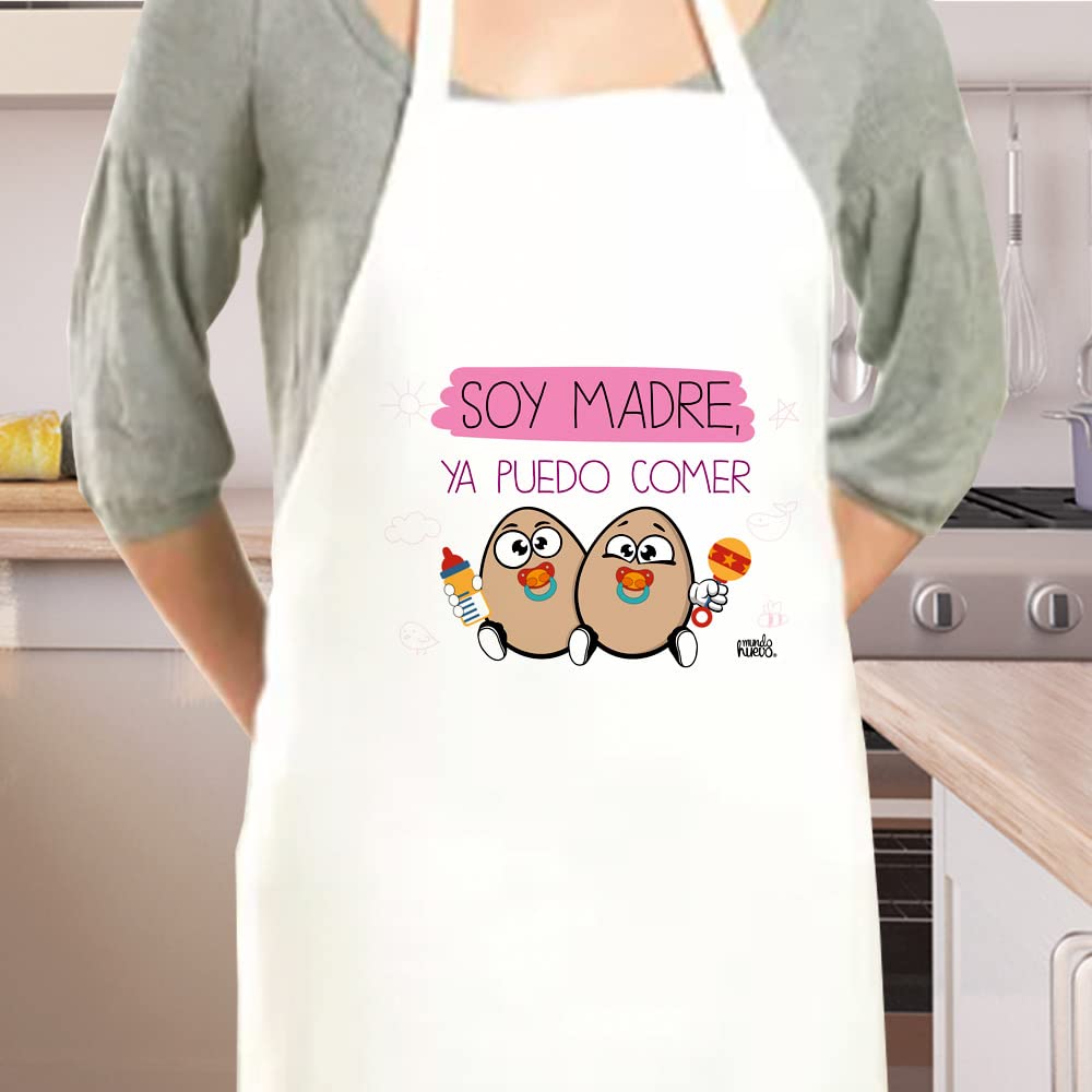 Delantal | SOY MADRE YA PUEDO COMER HUEVOS | Regalo divertido.