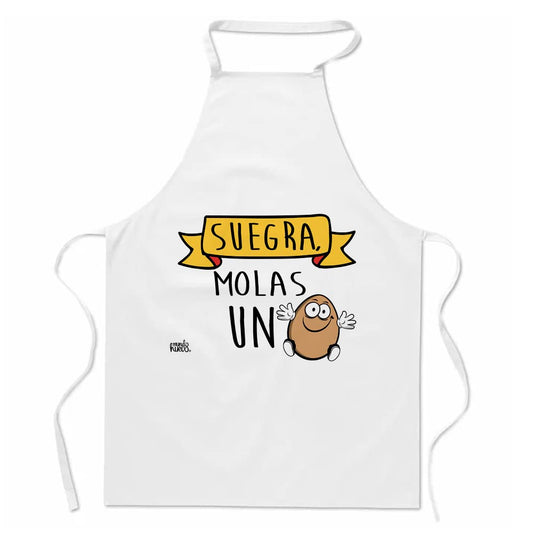Delantal | SUEGRA MOLAS UN HUEVO | Regalo divertido.