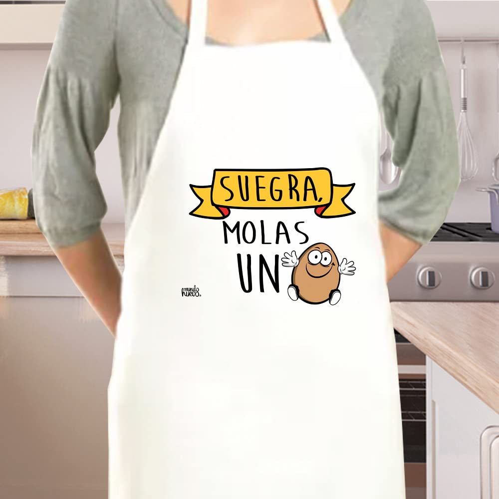 Delantal | SUEGRA MOLAS UN HUEVO | Regalo divertido.