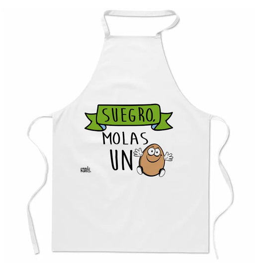 Delantal | SUEGRO MOLAS UN HUEVO | Regalo divertido.