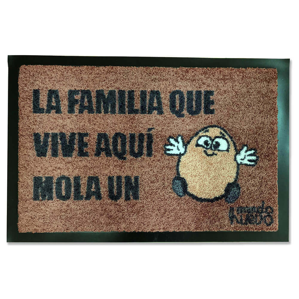 Felpudo divertido | LA FAMILIA QUE VIVE AQUÍ MOLA UN HUEVO | 60x40cm