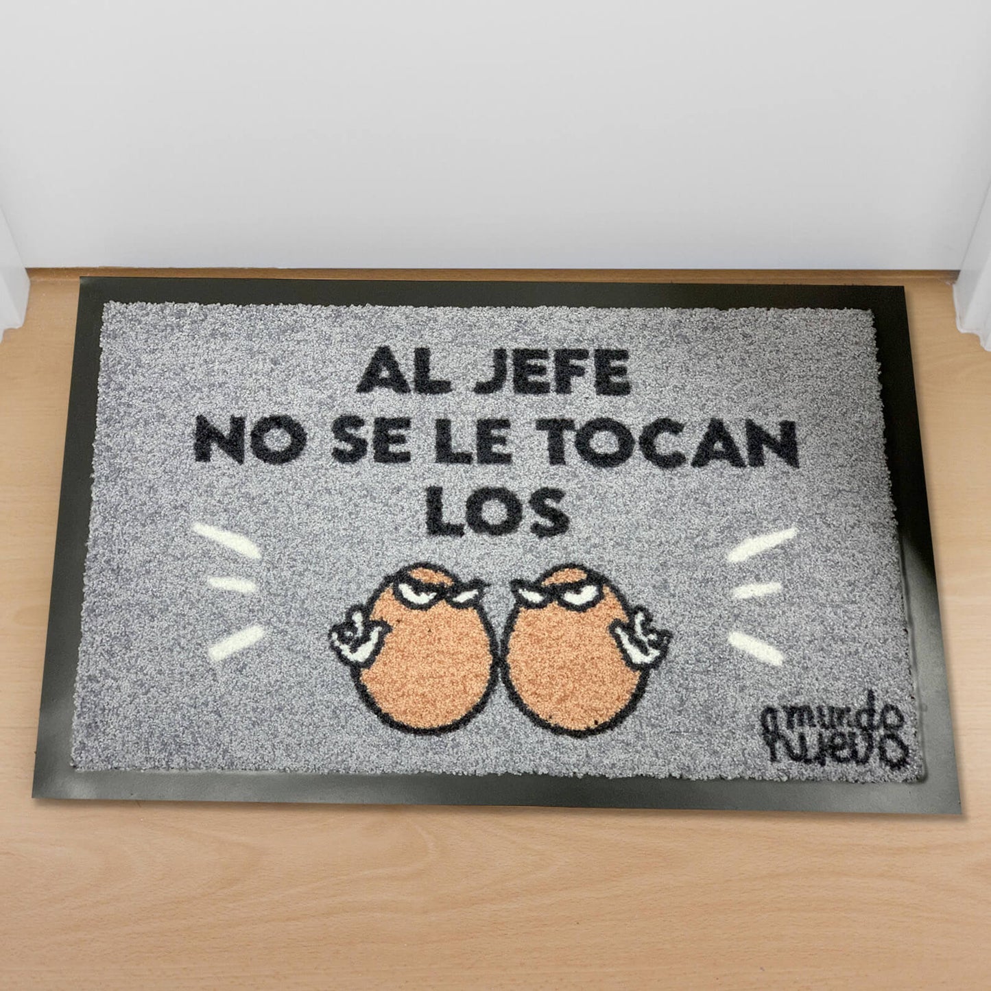 Felpudo divertido | AL JEFE NO SE LE TOCAN LOS HUEVOS | 60x40cm