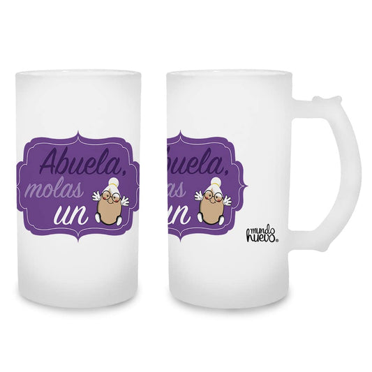 Jarra de cerveza Abuela molas un huevo