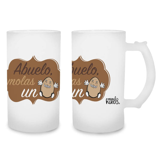 Jarra de cerveza Abuelo molas un huevo
