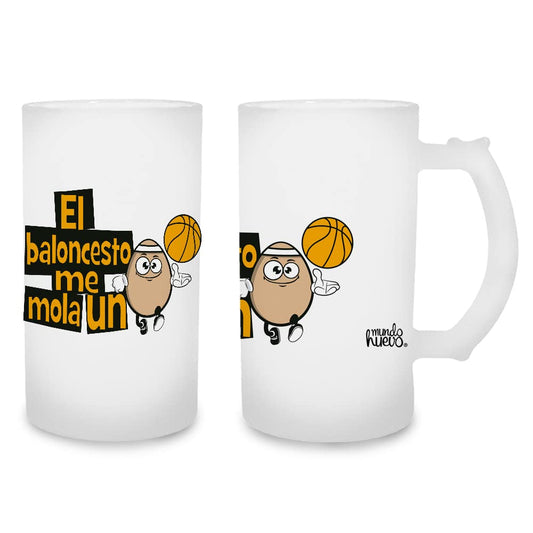 Jarra de cerveza El baloncesto me mola un huevo
