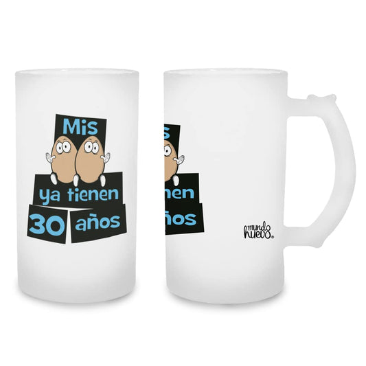 Jarra de cerveza Mis huevos ya tienen 30 años