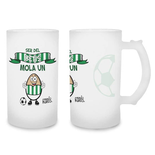 Jarra de cerveza Ser del Betis mola un huevo