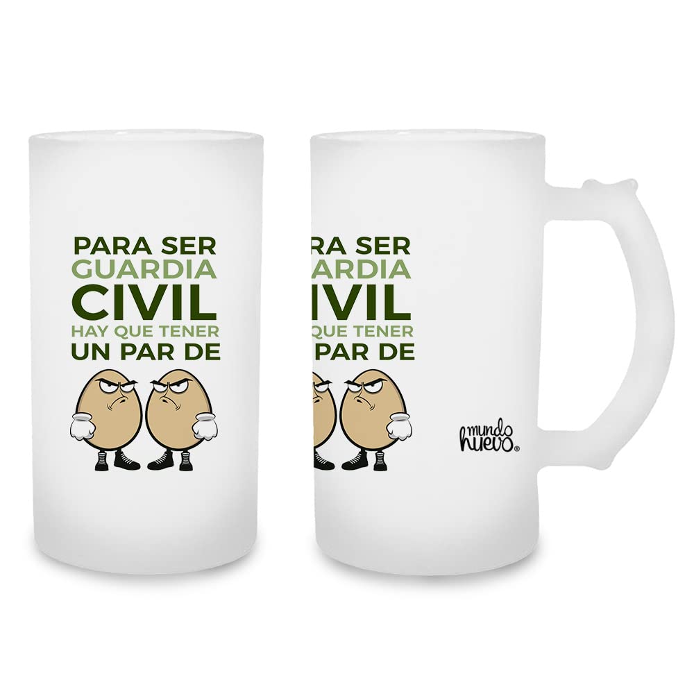 Jarra de cerveza Para ser guardia civil hay que tener un par de huevos