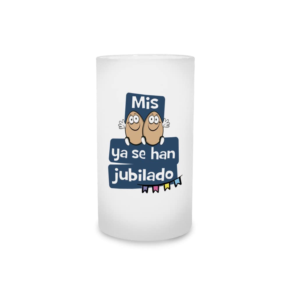 Jarra de cerveza Mis huevos ya se han jubilado