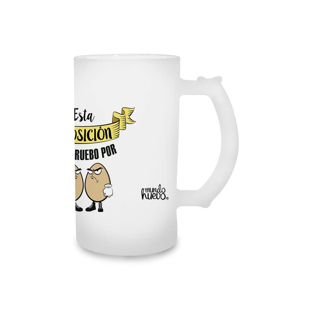 Jarra de cerveza Esta oposición la apruebo por huevos