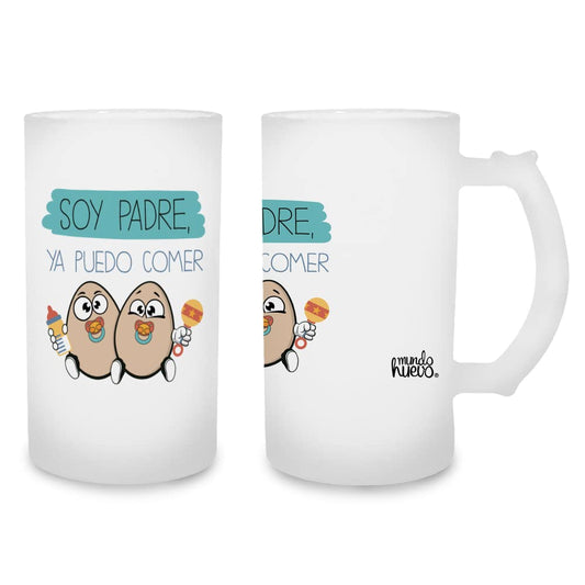 Jarra de cerveza Soy padre ya puedo comer huevos