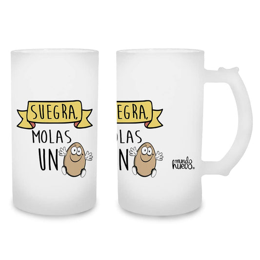 Jarra de cerveza Suegra molas un huevo