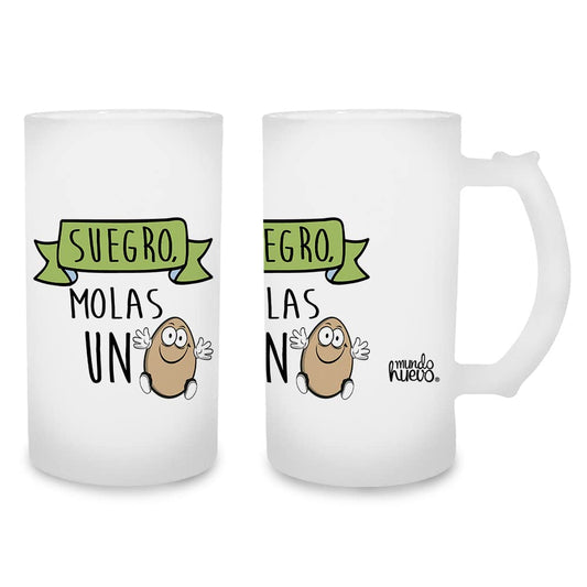 Jarra de cerveza Suegro molas un huevo